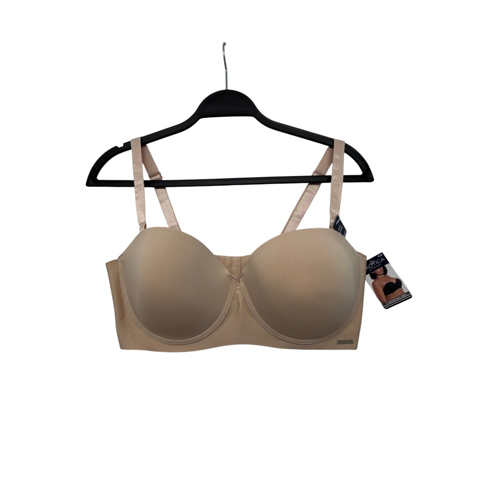 Nautica Intimates Smooth Finish Convertible Bra Beige 42D NWT New